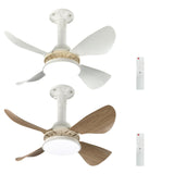 Maxbell Ceiling Fan with Light Mute Pendant Light for Kitchen Living Room Restaurant White Blades