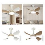 Maxbell Ceiling Fan with Light Mute Pendant Light for Kitchen Living Room Restaurant White Blades