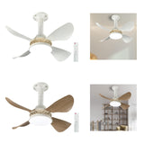Maxbell Ceiling Fan with Light Mute Pendant Light for Kitchen Living Room Restaurant White Blades