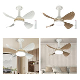 Maxbell Ceiling Fan with Light Mute Pendant Light for Kitchen Living Room Restaurant White Blades