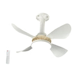 Maxbell Ceiling Fan with Light Mute Pendant Light for Kitchen Living Room Restaurant White Blades