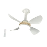 Maxbell Ceiling Fan with Light Mute Pendant Light for Kitchen Living Room Restaurant White Blades