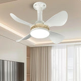 Maxbell Ceiling Fan with Light Mute Pendant Light for Kitchen Living Room Restaurant White Blades