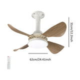 Maxbell Ceiling Fan with Light Mute Pendant Light for Kitchen Living Room Restaurant Wood Colors Blades