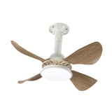 Maxbell Ceiling Fan with Light Mute Pendant Light for Kitchen Living Room Restaurant Wood Colors Blades