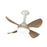 Maxbell Ceiling Fan with Light Mute Pendant Light for Kitchen Living Room Restaurant Wood Colors Blades