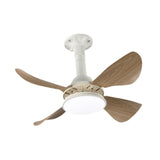 Maxbell Ceiling Fan with Light Mute Pendant Light for Kitchen Living Room Restaurant Wood Colors Blades