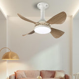 Maxbell Ceiling Fan with Light Mute Pendant Light for Kitchen Living Room Restaurant Wood Colors Blades
