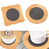 Maxbell Insulation Pad Wood Housewarming Gift Bowl Mat for Party Countertop Tabletop Round