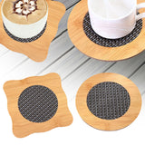 Maxbell Insulation Pad Wood Housewarming Gift Bowl Mat for Party Countertop Tabletop Round