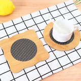Maxbell Insulation Pad Wood Housewarming Gift Bowl Mat for Party Countertop Tabletop Round