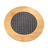 Maxbell Insulation Pad Wood Housewarming Gift Bowl Mat for Party Countertop Tabletop Round