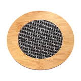Maxbell Insulation Pad Wood Housewarming Gift Bowl Mat for Party Countertop Tabletop Round