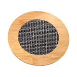 Maxbell Insulation Pad Wood Housewarming Gift Bowl Mat for Party Countertop Tabletop Round