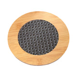 Maxbell Insulation Pad Wood Housewarming Gift Bowl Mat for Party Countertop Tabletop Round
