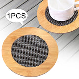 Maxbell Insulation Pad Wood Housewarming Gift Bowl Mat for Party Countertop Tabletop Round