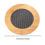 Maxbell Insulation Pad Wood Housewarming Gift Bowl Mat for Party Countertop Tabletop Round