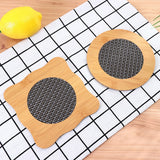 Maxbell Insulation Pad Wood Housewarming Gift Bowl Mat for Party Countertop Tabletop Square
