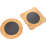 Maxbell Insulation Pad Wood Housewarming Gift Bowl Mat for Party Countertop Tabletop Square