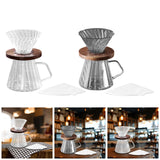 Maxbell Pour over Coffee Maker 600ml Portable Glass Dripper for Camping Kitchen Cafe clear