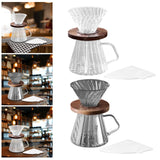 Maxbell Pour over Coffee Maker 600ml Portable Glass Dripper for Camping Kitchen Cafe clear