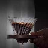 Maxbell Pour over Coffee Maker 600ml Portable Glass Dripper for Camping Kitchen Cafe clear