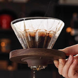Maxbell Pour over Coffee Maker 600ml Portable Glass Dripper for Camping Kitchen Cafe clear