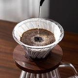 Maxbell Pour over Coffee Maker 600ml Portable Glass Dripper for Camping Kitchen Cafe clear