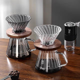 Maxbell Pour over Coffee Maker 600ml Portable Glass Dripper for Camping Kitchen Cafe clear
