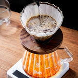 Maxbell Pour over Coffee Maker 600ml Portable Glass Dripper for Camping Kitchen Cafe gray