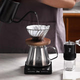 Maxbell Pour over Coffee Maker 600ml Portable Glass Dripper for Camping Kitchen Cafe gray
