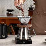 Maxbell Pour over Coffee Maker 600ml Portable Glass Dripper for Camping Kitchen Cafe gray