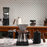 Maxbell Pour over Coffee Maker 600ml Portable Glass Dripper for Camping Kitchen Cafe gray