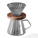 Maxbell Pour over Coffee Maker 600ml Portable Glass Dripper for Camping Kitchen Cafe gray