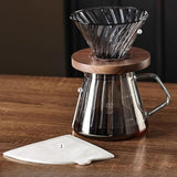 Maxbell Pour over Coffee Maker 600ml Portable Glass Dripper for Camping Kitchen Cafe gray
