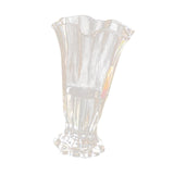 Maxbell Petals Glass Vase Portable Plant Flower Container for Cafe Dining Room Decor Clear