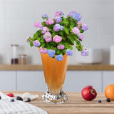 Maxbell Petals Glass Vase Portable Plant Flower Container for Cafe Dining Room Decor Yellow