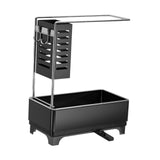 Maxbell Kitchen Sink Organizer Storage Essentials Black Counter with Auto Drain Tray