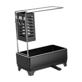 Maxbell Kitchen Sink Organizer Storage Essentials Black Counter with Auto Drain Tray