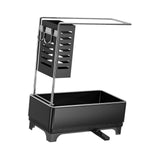 Maxbell Kitchen Sink Organizer Storage Essentials Black Counter with Auto Drain Tray