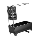Maxbell Kitchen Sink Organizer Storage Essentials Black Counter with Auto Drain Tray