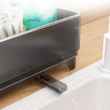 Maxbell Kitchen Sink Organizer Storage Essentials Black Counter with Auto Drain Tray