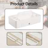 Maxbell Caddy Organizer Desk Storage Container Craft Supplies Portable Box White