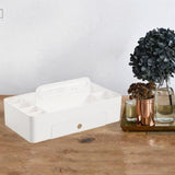 Maxbell Caddy Organizer Desk Storage Container Craft Supplies Portable Box White