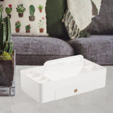 Maxbell Caddy Organizer Desk Storage Container Craft Supplies Portable Box White