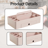 Maxbell Caddy Organizer Desk Storage Container Craft Supplies Portable Box Pink
