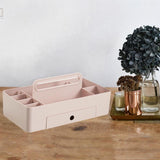 Maxbell Caddy Organizer Desk Storage Container Craft Supplies Portable Box Pink