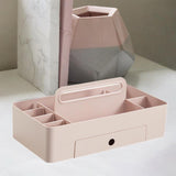 Maxbell Caddy Organizer Desk Storage Container Craft Supplies Portable Box Pink