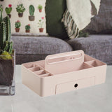 Maxbell Caddy Organizer Desk Storage Container Craft Supplies Portable Box Pink