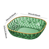 Maxbell Clear Fruit Plate Reusable Food Serving Container for Wedding Birthday Snack